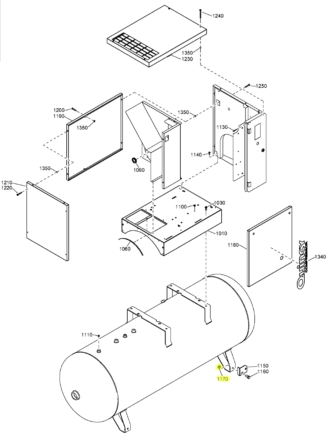 Quincy Compressor 0266211200 Hexagon Nut