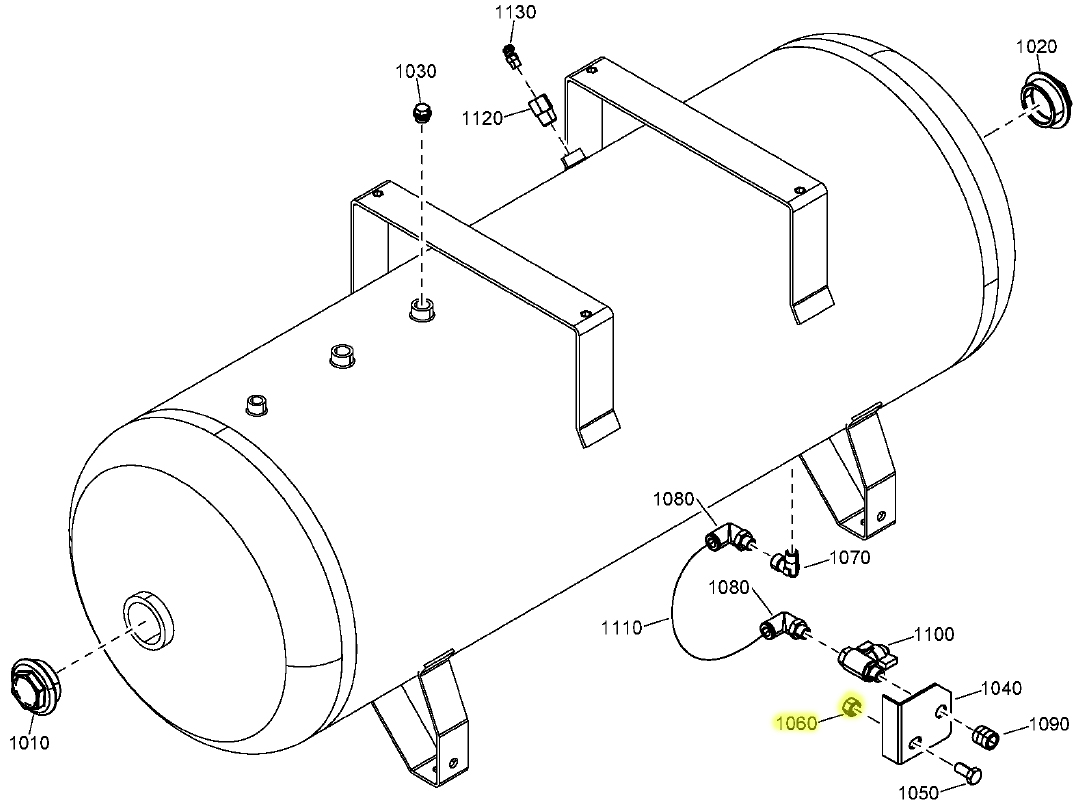 Quincy Compressor 0266211200 Hexagon Nut