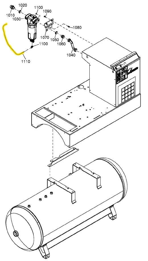 Quincy Compressor 0070725007 Hose
