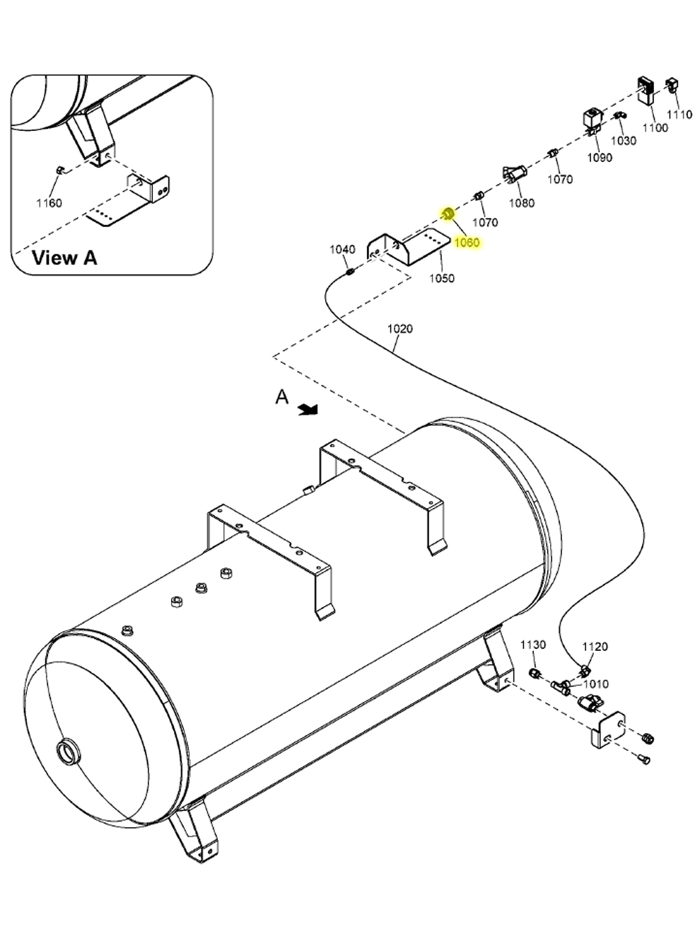 Quincy Compressor 0570701729 Bulkhead Coupling